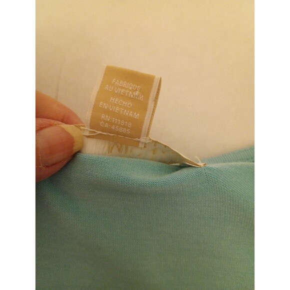 Michael Kors Women Medium Top L/S Embellished Cowl Neck Turquoise - Picture 6 of 11